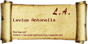 Levius Antonella névjegykártya